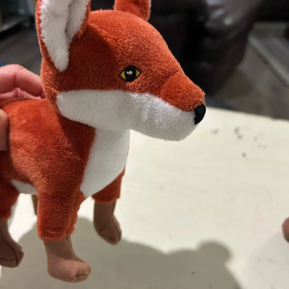 Spunky Pup Clean Earth Recycled Plastic Pet Toys Plush Raccoon Fox Bundle EUC